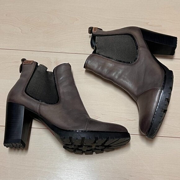 Pikolinos Leather Ankle Booties Lug Soe Sz 41 - Picture 1 of 13